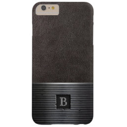 Steel Monogram Leather &amp; Metal iPhone 6 Plus Case