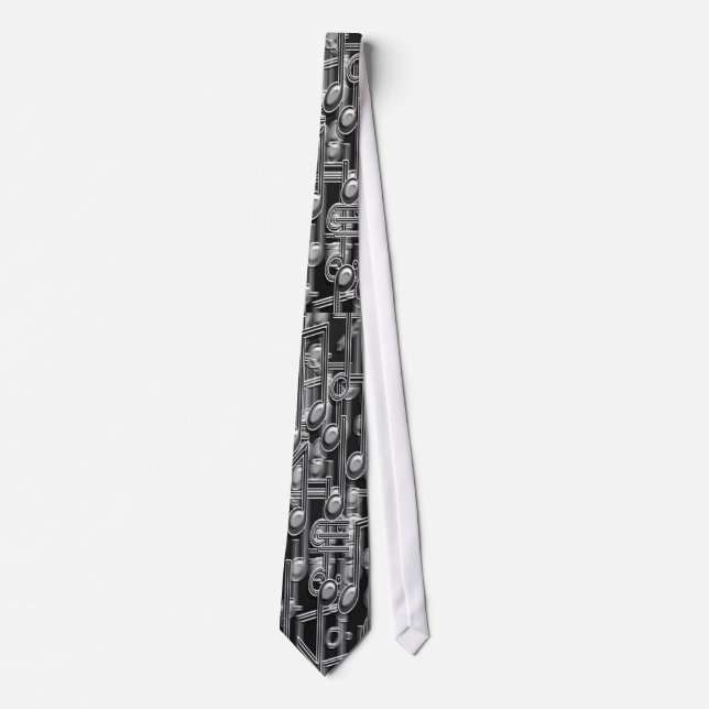 Steel Notes Neck Tie (Front)