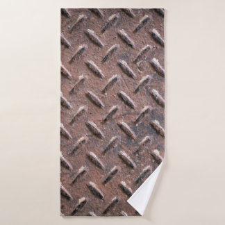 Steel old surface plates non slip patter. abstract bath towel