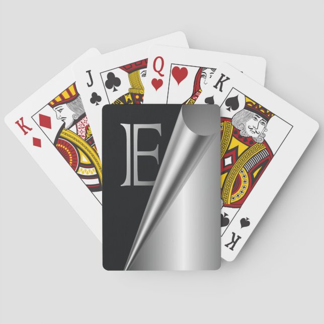 Steel Peel Monogram "E" Poker Cards (Back)