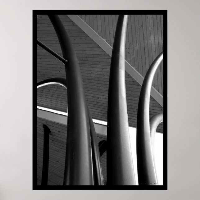 Steel Pillars Poster (BW) (Front)