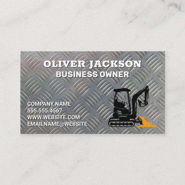 Steel Plated | Construction Vehicle Business Card (Front)
