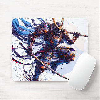 Steel Serenity: The Samurai Sentinel Mousepad