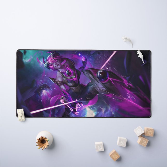 Steel Shadow Gaming Desk Mat | Assassin Aesthetics (Kids Table)