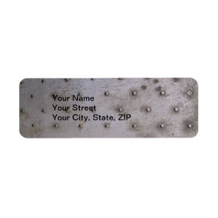 Steel sheet metal with rivets that is dirty label