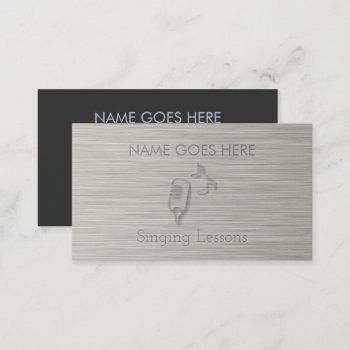 "steel" Singer Business Cards by Pozzitivity at Zazzle
