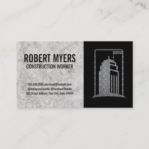 Steel Sky Scraper Building  Construction  Appointment Card