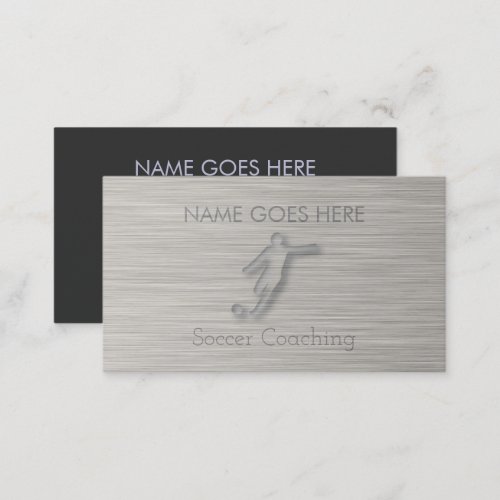 Steel Soccer Coaching Business Cards