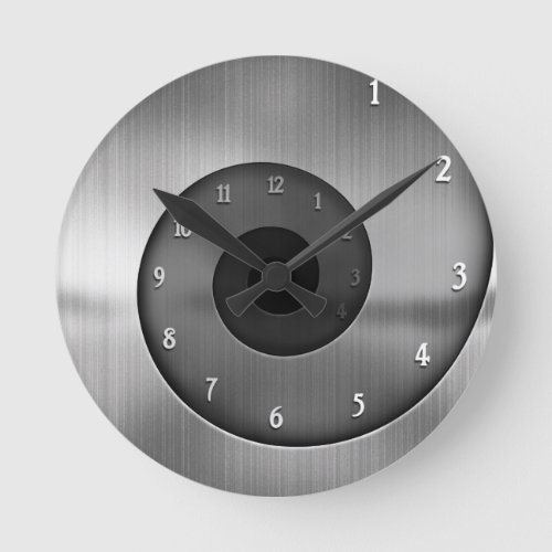 Steel Spiral Round Clock