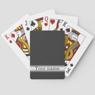 Steel striped carbon fiber poker cards