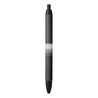 Steel striped dark metal black ink pen