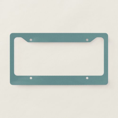 Steel Teal Solid Color License Plate Frame