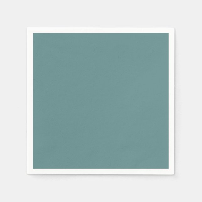 Steel Teal Solid Color Napkins (Front)