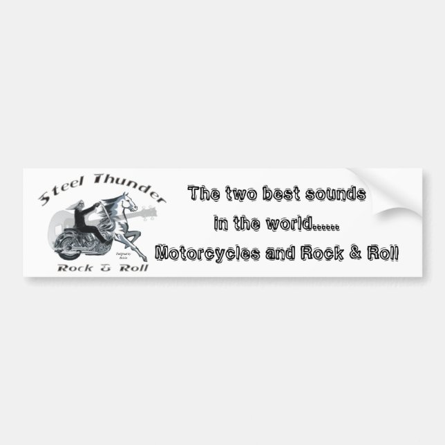 Steel Thunder Rock & Roll Bumper Sticker (Front)