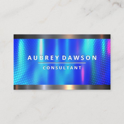 Steel Trim  Metallic Blue Business Card