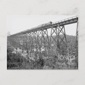 Steel Viaduct Over Des Moines River Postcard