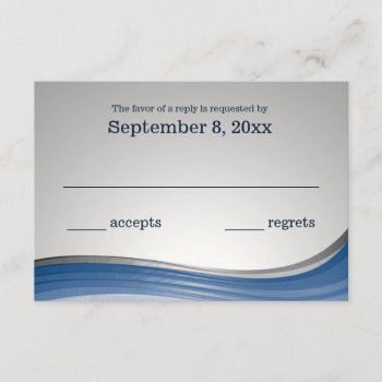 Steel Wave Blue And Silver Response by InBeTeen at Zazzle