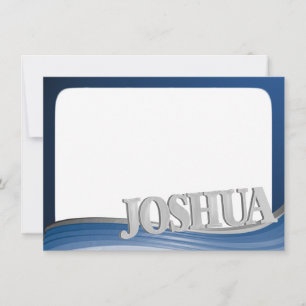 Steel Wave with Name Joshua Flat Note