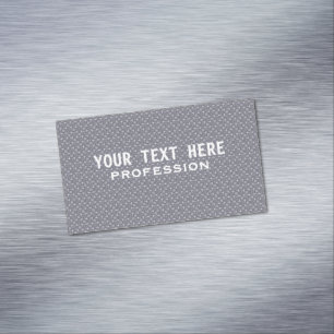 Steel with water drops pattern business card magnet