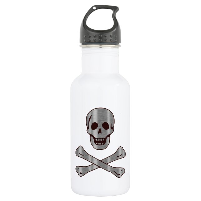 Steel Wood Pirate Water Bottle (Front)