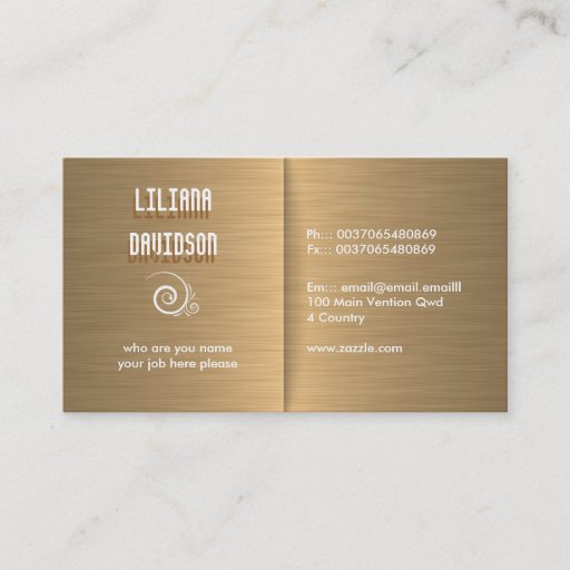 Customizable steel yellow business card