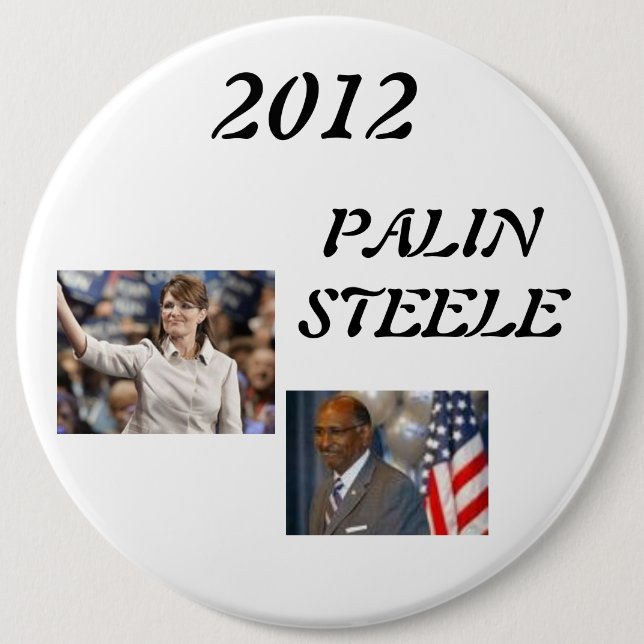 steele 1, palin 2012, 2012, PALINSTEELE Pinback Button (Front)