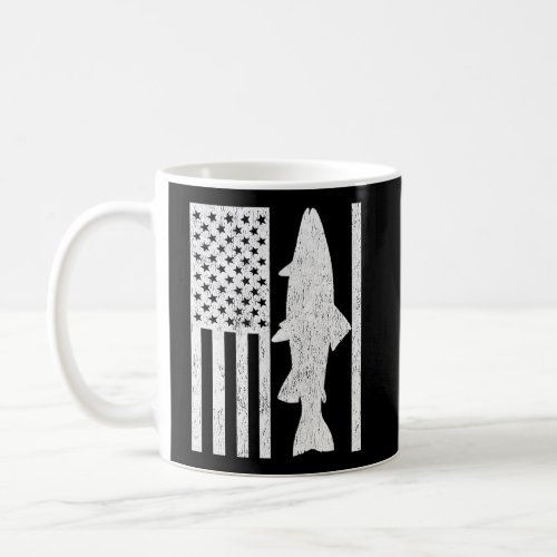 Steelhead Fishing American Flag Fisherman Gift Coffee Mug