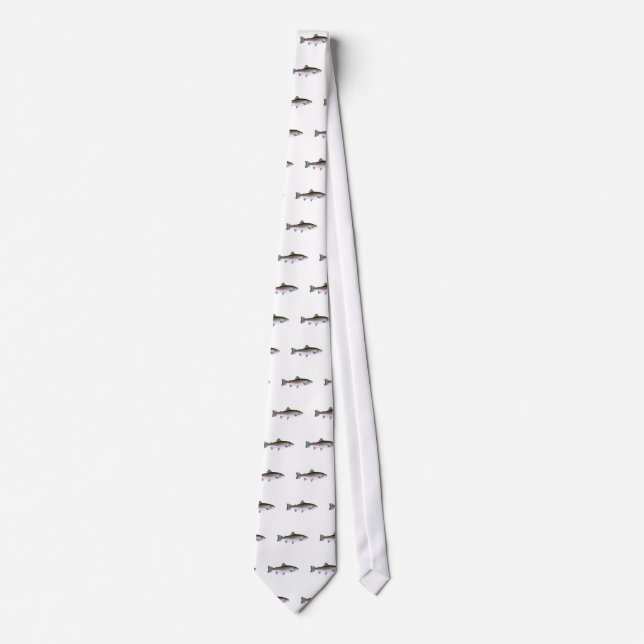 Steelhead Rainbow Trout Fishing  Logo Tie (Front)