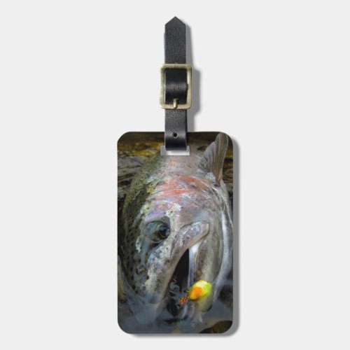Steelhead Rainbow Trout Fly Fishing Luggage Tag