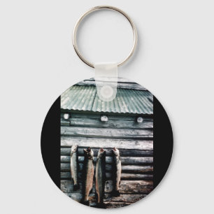 Steelhead Trout or Rainbow Trout Hanging on Side o Keychain