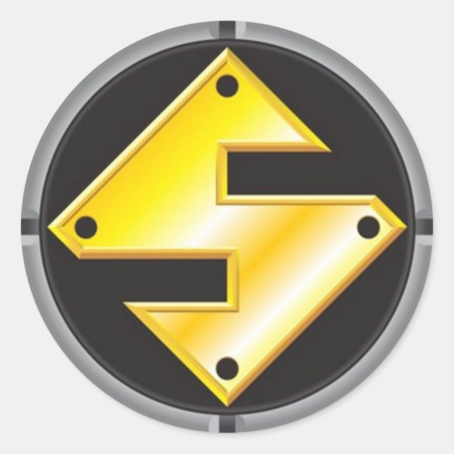 SteelMan Logo Classic Round Sticker (Front)