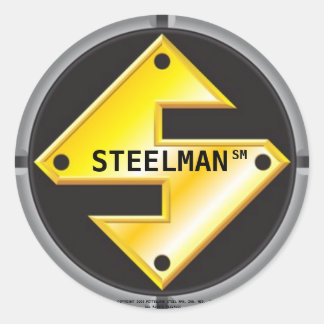 STEELMAN'S LOGO CLASSIC ROUND STICKER