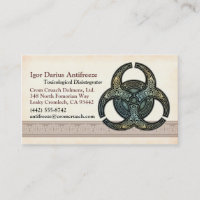 Steely Celtic Biohazard Business Cards