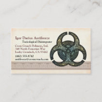 Steely Celtic Biohazard Business Cards