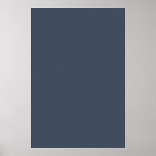 Steely Dark Gray Blue Solid Trend Color Background Poster Zazzle