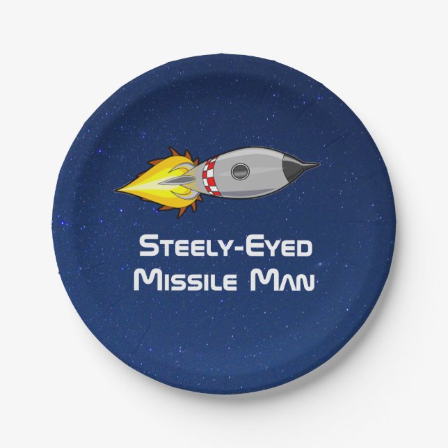 Steely-Eyed Missile Man Paper Plates (Front)