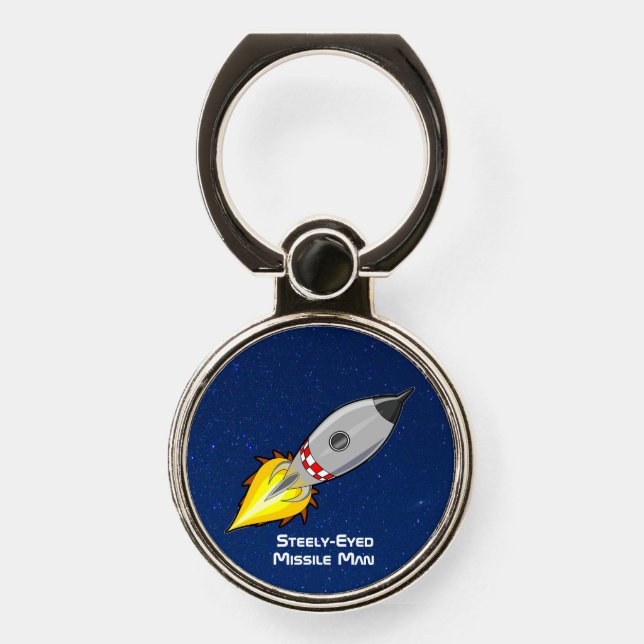 Steely-Eyed Missile Man Phone Ring Stand (Front)