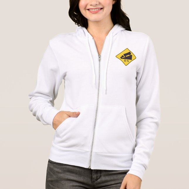 Steep Grade Traffic Sign Trucking Hauling Caution Hoodie (Front)