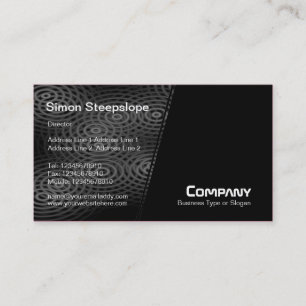 Steep Slope - Electric Rain (Gray) and Black Business Card