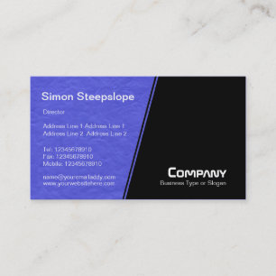 Steep Slope - Mid Blue Wavy Paper Texture Business Card