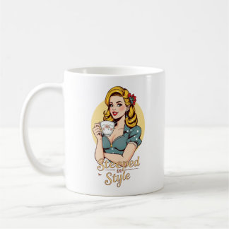 Steeped in Style Glamorous Retro Tea Drinkers Coffee Mug
