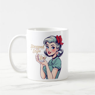 Steeped in Style Glamorous Retro Tea Drinkers Coffee Mug