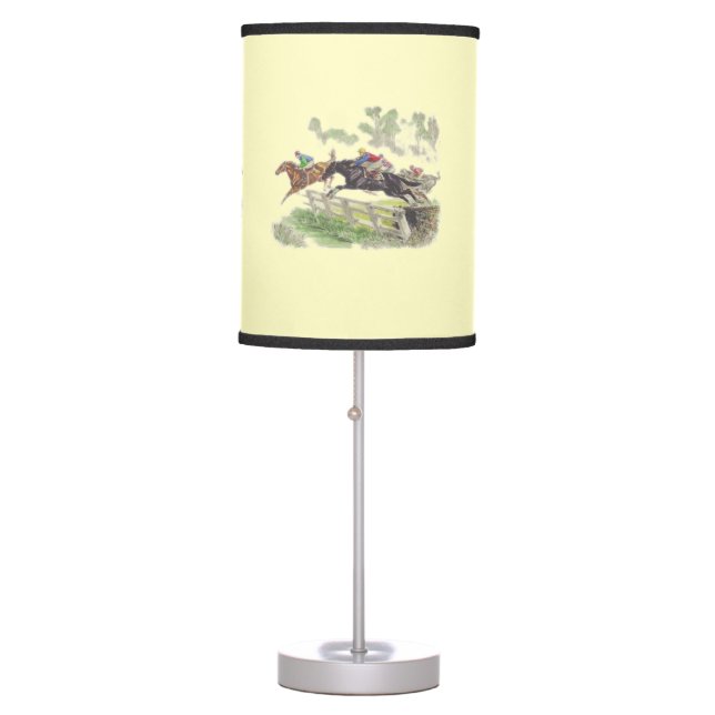 Steeplechase Horses Table Lamp (Front)