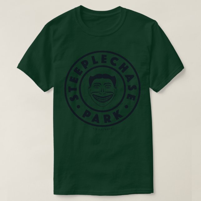 Steeplechase Park Circle Coney Island Blue T-Shirt (Design Front)