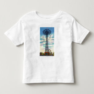 Steeplechase Park Parachute Jump Daytime Scene Toddler T-shirt