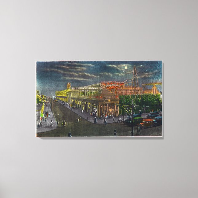 Steeplechase Park Surf Ave to Broadway at Canvas Print (Front)