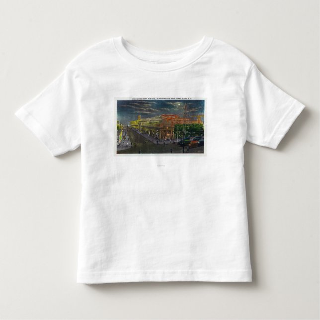 Steeplechase Park Surf Ave to Broadway at Toddler T-shirt (Front)