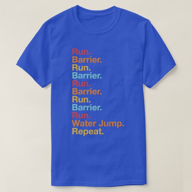 Steeplechase Run Track and Field 3000m Steeplechas T-Shirt (Design Front)