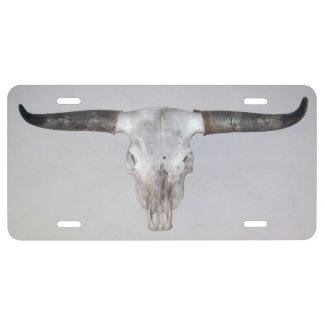 Steer Horns License Plate