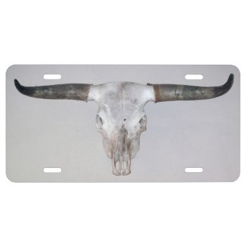 Steer Horns License Plate by Impactzone at Zazzle